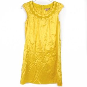 Calypso St. Barth 100% Silk Shift Dress Yellow size XS